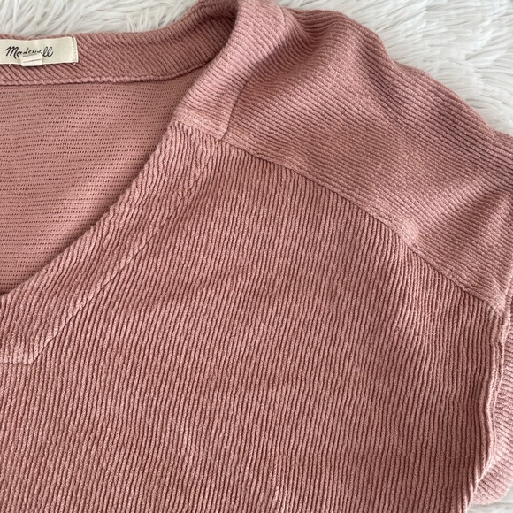 Madewell Ottoman Jacquard V-Neck Boxy Top - Picture 4 of 8